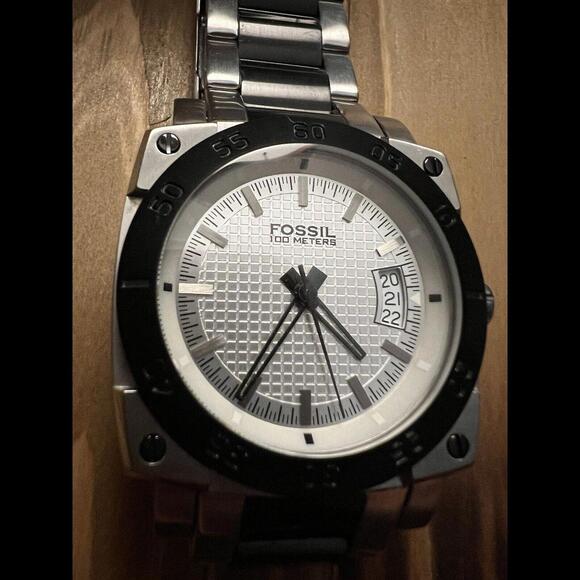 FOSSIL BLUE AM4035 ALL STAINLESS STEEL MEN'S WATCH - Picture 5 of 9